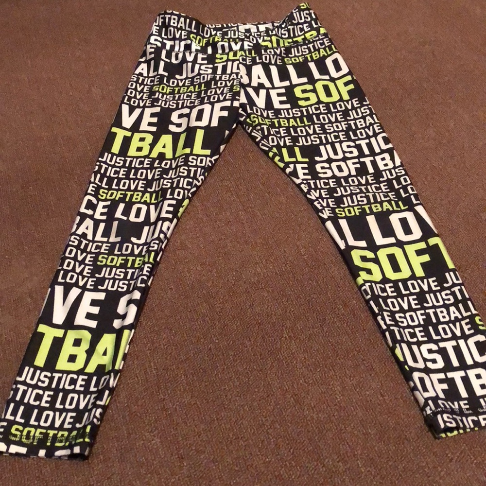 Justice Softball leggings